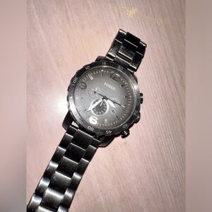STUNNING FOSSIL WATCH GREY BIG FACED
